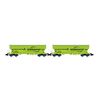 CZ-InterfrachT Coffret de 2 wagons à céréales à 4 essieux Ep.VI