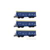 PKP Cargo Coffret de 3 wagons à déchargement automatique Fals bleu/jaune Ep.VI