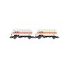 DB Coffret de 2 wagons-citernes à gaz à 2 essieux avec toit ouvrant VTG Ep.V