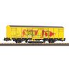 CFF Wagon nettoyeur de rails jaune avec graffiti Ep.