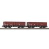 Coffret de 2 wagons de marchandises découverts 401Zk PKP VI