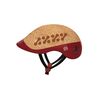 Casque écologique en liège rouge