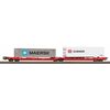 T3000e DB AG VI  beladen mit 1x Container 40Maersk und 1x Trailer PNO