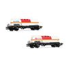 SNCF 2 wagons-citernes VTG + Ermewa beige/orange/rouge Ep. VI