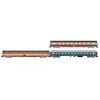 DB/FS Alpen-Express Rome - Munich Set de 3 pièces. Coffret Avmz 111 + Eurofima B C1 + UIC-X 64 B gri
