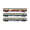 DB  3-teil. Set Nachtzug Luna  Barwagen Gmh 854 rot/beige + 2x Bcm 246 in Ozeanblau  Ep. IV