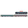 FS 3-teil. Set Alpen-Express  WR CIWL 1925T UIC + UIC-X A rot/grau + UIC-X B grau  Ep. IVb