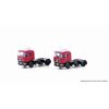 Lot de 2 MAN F90 SZM 2 essieux rouges