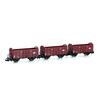 CFF 3 wagons de marchandises découverts SBB Kreuz Fbkk Ep.IV