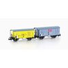 CFF 2 wagons marchandises couverts 1x K2 Maggi 1x K3 Le Coultre gris Ep. II