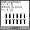 Vis hexagonale plate HM3*8mm 12pcs