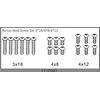 Button Head Screw Set 3*18/4*8/4*12