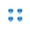 4mm ALU Serrated Nut (4) blue