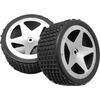 Roues arrière (2) pour 3041/3044 - argenté