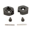 ALUMINUM REAR HEX WHEEL HUB (CLAMP TYPE/BLK/2PCS)