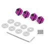 THIN ALUMINIUM HEX HUB (CLAMP TYPE/PURPLE/4PCS)