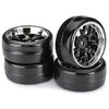 Train de roues Drift LP  Comb/Profile B  noir/chromé 1/10ème (4pcs)