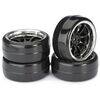 Train de roues Drift LP  9 battons/Profile A  noir/chromé 1/10ème (4pcs)