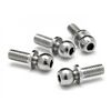 BOULE 4.3X11.5MM (4-40/HEX/SILVER/4PCES)