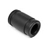 SILICONE EXHAUST COUPLING 15x25x40mm (BLACK)