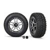 Tires and wheels, assembled, glued (2 .6' black, satin chrome-plated Merced es-Benz G 500 4x4 wheels, 2.6' tires