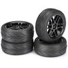 AB2510003-Wheel Set Onroad&nbsp; 6 Spoke / Profile&nbsp; black 1:10 (4 pcs)