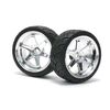 PNEUS X PATTERN MONTES SUR JANTES TE37 CHROME (26MM - OFFSET 3mm)