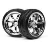 PNEUS T-GRIP MONTES SUR JANTES 26mm RAYS 57S-PRO - CHROME