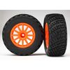 Tires & wheels, assembled, glued (ora nge wheels, BFGoodrich Rally, grave l pattern tires, foam inserts) (2) (T