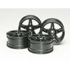 Twin 5-Spoke Wheels 4pcs black (26mm / +4)