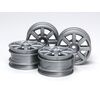 Roues M-Chassis Flat 8-Spoke 4pcs silver