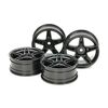 Med. Nar.5-Spoke Wheels (24mm +2) 4 pcs