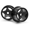 BAJA 5B - SUPER STAR WHEEL BLACK (120 X 75MM/2PCS)