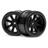 FELGEN VINTAGE 8 SPOKE 31mm - SCHWARZ - 6mm OFFSET