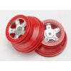 WHEELS, SCT SATIN CHROME, RED