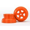 Wheels, SCT orange, beadlock style, d ual profile (1.8' inner, 1.4' outer) (2)