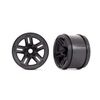 Wheels, 3.8' (black) (2) (17mm spline d)