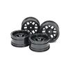 CC-02 12 Spoke Wheels (4)  black +6 Offset