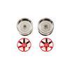 Red Plated 2-Piece 6-Spoke Wheels (26mm Offset 2)
