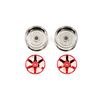 Red Plated 2-Piece 6-Spoke Wheels (26mm Offset 4)