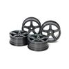Roues à 5 rayons de diamètre moyen (24mm 0) 4 pcs.