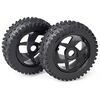 Räderset Buggy Harakiri 6 Speichen/ Dirt schwarz 1:8 (2)