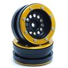 Beadlock Wheels PT-Bullet Schwarz/Gold 1.9 (2 pcs)