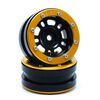 Beadlock Wheels PT-Distractor Schwarz/Gold 1.9 (2 pcs)