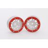 Beadlock Wheels PT-Distractor Silber/Rot 1.9 (2 St.) 