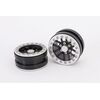 Beadlock Wheels PT-Warrior Black/Silver 1.9 (2pcs)