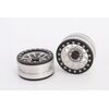 ABMT2025SB-Beadlock Wheels PT-Warrior Silver/Black 1.9 (2pcs)