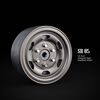 Gmade 1.9 SR05 beadlock wheels (Uncoated Silver) (2)