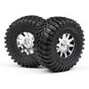 HPI103336-MOUNTED MAXXIS D TIRES/MK.10 WHEEL (Matte CHROME/2pcs)