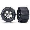 Tires & wheels, assembled, glued (2.8 ') (All-Star black chrome wheels, pad dle tires, foam inserts) (electric re